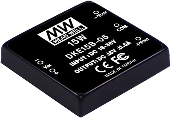 Isolated DC/DC Converters 36-72Vin +/-5Vout 150-1500mA, 15W