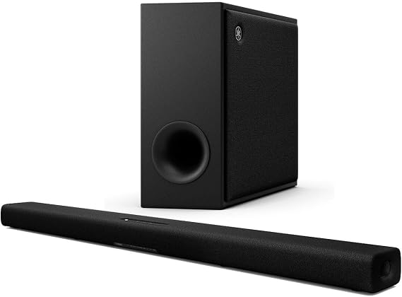 Yamaha SR-X40A True X Bar 40A Dolby Atmos Soundbar with SW-X100ABL True X Sub 100A Wireless Subwoofer