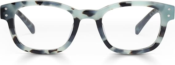 eyebobs - Biff | Premium Traditional and Blue Light Reading Glasses for Men and Women | Square Frame for Narrow Faces