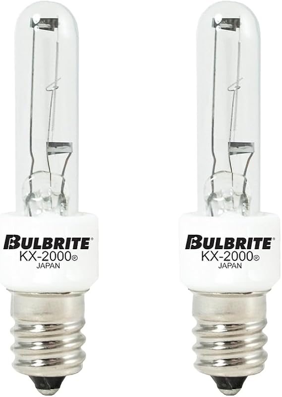 Bulbrite KX40/E12 40W KX-2000 Krypton/Xenon T3 Clear Bulb, Candelabra Base (Clear 2 Pack)