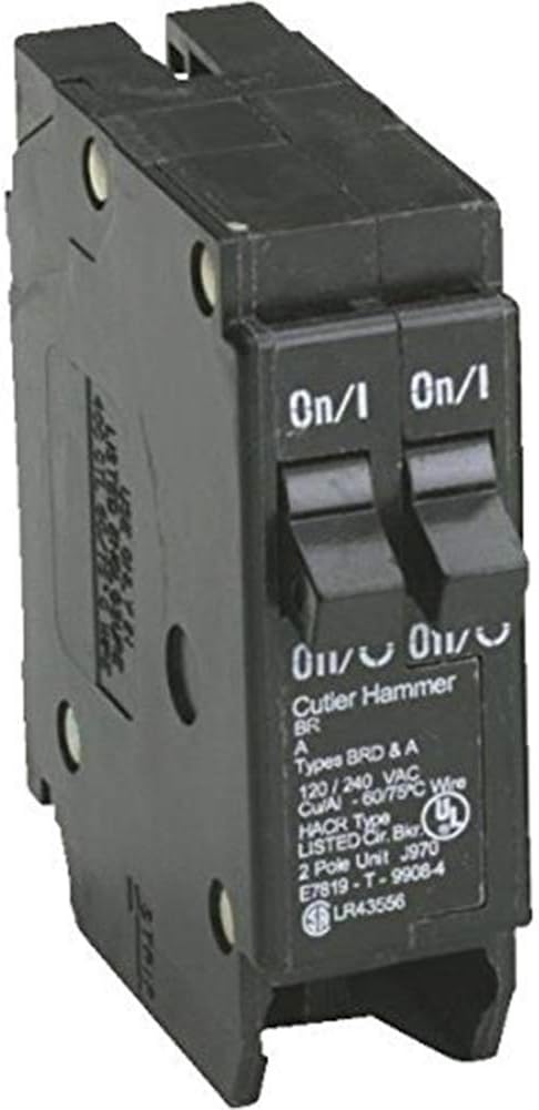 Eaton Corporation Br2020 Single Pole Tandem Circuit Breaker, 120V, 2-20-Amp