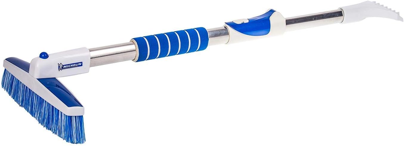 Michelin MC6866 3’ in One Snow Brush and Ice Scraper with Telescopic Handle, Wiper Cleaner