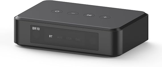 Arylic BR10 Bluetooth Receiver & Wireless Preamplifier, Supports aptX AD & aptX HD Hi-Res Music, Home Audio Adapter with Optical Out, Line in, USB, PC DAC. Support APP, Remote and 8-Band EQ Control