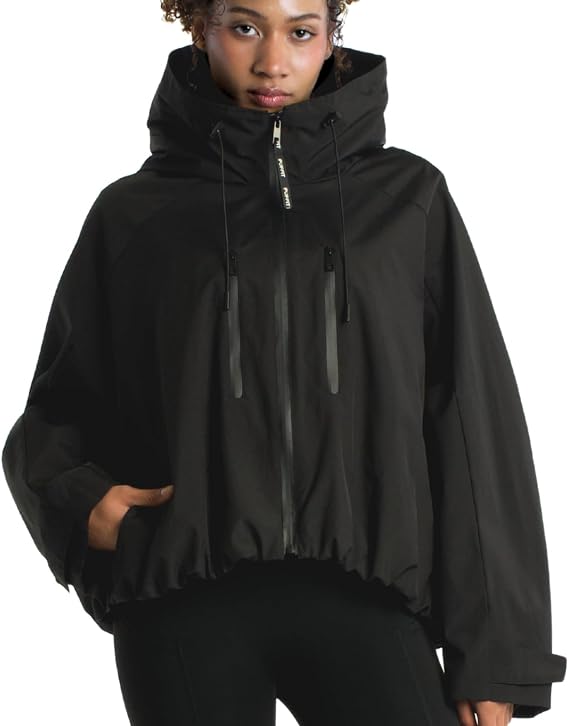 PUFFIT Womens Rain Jacket Waterproof 20000mm，Rain Coats for Women with Hood, Lightweight Waterproof Rain Jacket