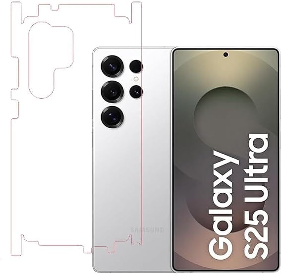 Samsung Galaxy S25 Ultra ile Uyumlu PARLAK TPU Arka Kaplama 360