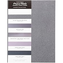 Shimmer Cardstock Paper 8.5 x 11- Assorted Glitter, Metallic, and Pearl Sheets for Crafts, Scrapbooking, Card Making - 20 Pack, 85lb Heavyweight, 230 GSM, Charcoal