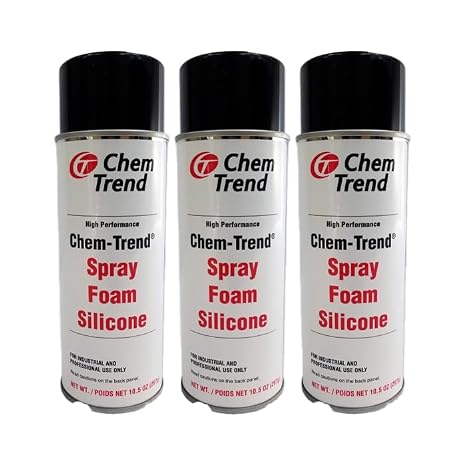 Chem-Trend SprayFoam Silicone Release Agent (Pura Release) 10.5 oz Aerosol Non-Stick Spray for Polyurethane Foam, Overspray Protection for Tools & Surfaces (3)