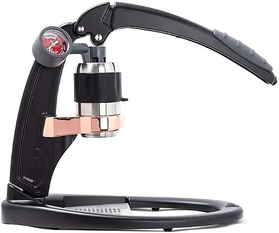 Flair UPDATED 49 PRO (Black) - All manual 49mm lever espresso maker with handled portafilter, pressure gauge and no plastics in brew path