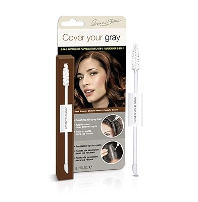 Cover Your Gray 2in1 Mascara Wand and Sponge Tip Applicator - Dark Brown