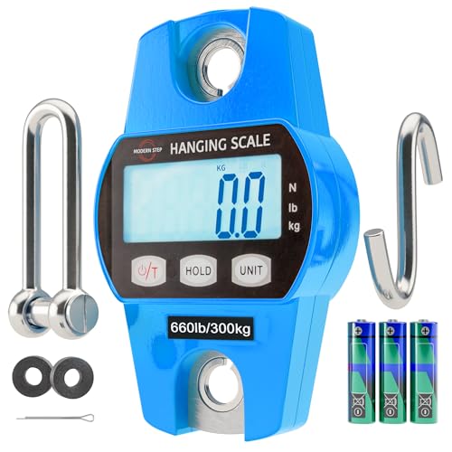 Digital Hanging Scale 660 LB 300 KG - Professional Heavy Duty Waterproof Fish Scale - Portable Durable Crane Scale for Luggage Weight Suitcase Hunting Farm Bike Bow Fish Weight Fishing Scale