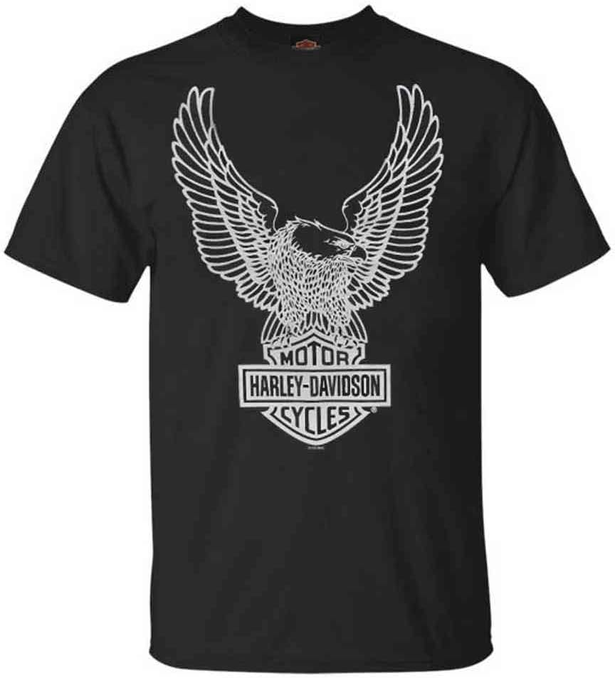 HARLEY-DAVIDSON Men's Tee, Distressed Bar & Shield T-Shirt, Gray 30296597