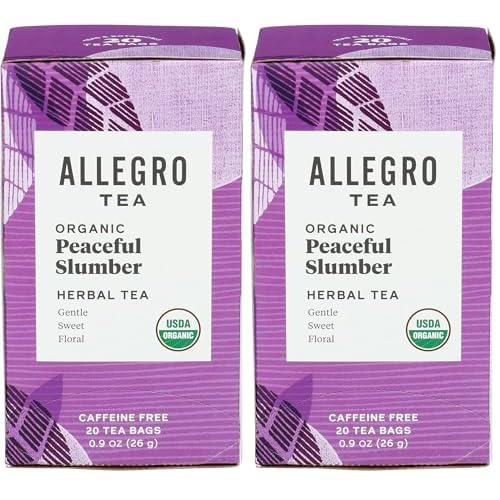 Allegro Tea, Organic Peaceful Slumber Tea Bags, 20 ct Pack of 2