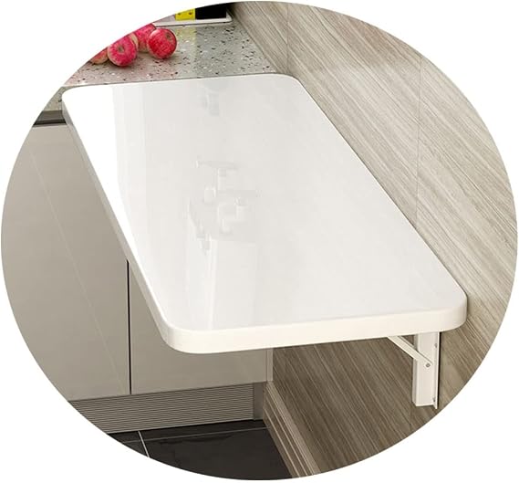 Folding Laundry Table Workbench for Small Spaces, Floating Wall-Mounted Drop-Leaf Table Dining Kitchen Side Table Computer Desk, Smooth and Easy to Clean, Multi-Size