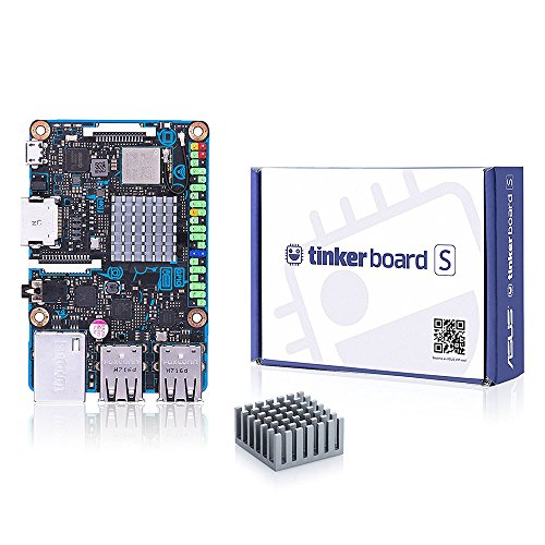 Tinker Board S RK3288 SoC Single Board Computer 1.8GHz Quad Core CPU, 600MHz Mali-T764 GPU, 2GB LPDDR3 RAM 16GB eMMC Motherboard with Accessories
