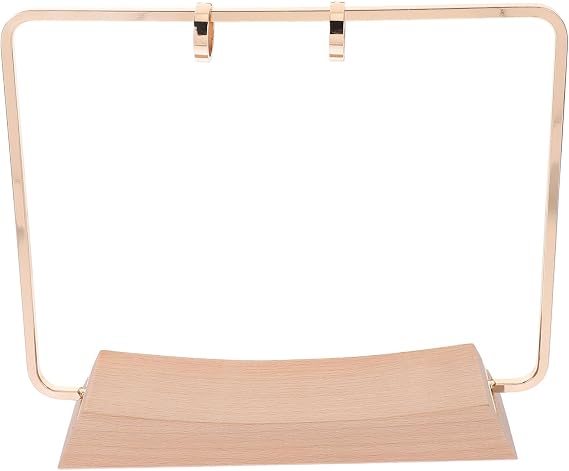 TEHAUX 1set Desk Calendar Holder with Wooden Base Rack Stylish Calendar Stand for Home Office Elegant Desktop Accessory for Organized Workspace Easy Assembly Functional Design