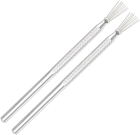 Pengxiaomei 2pcs Clay Needle Tools, Feather Wire Texture Tool for Clay Pottery Sculpting Texturing Modeling Tools