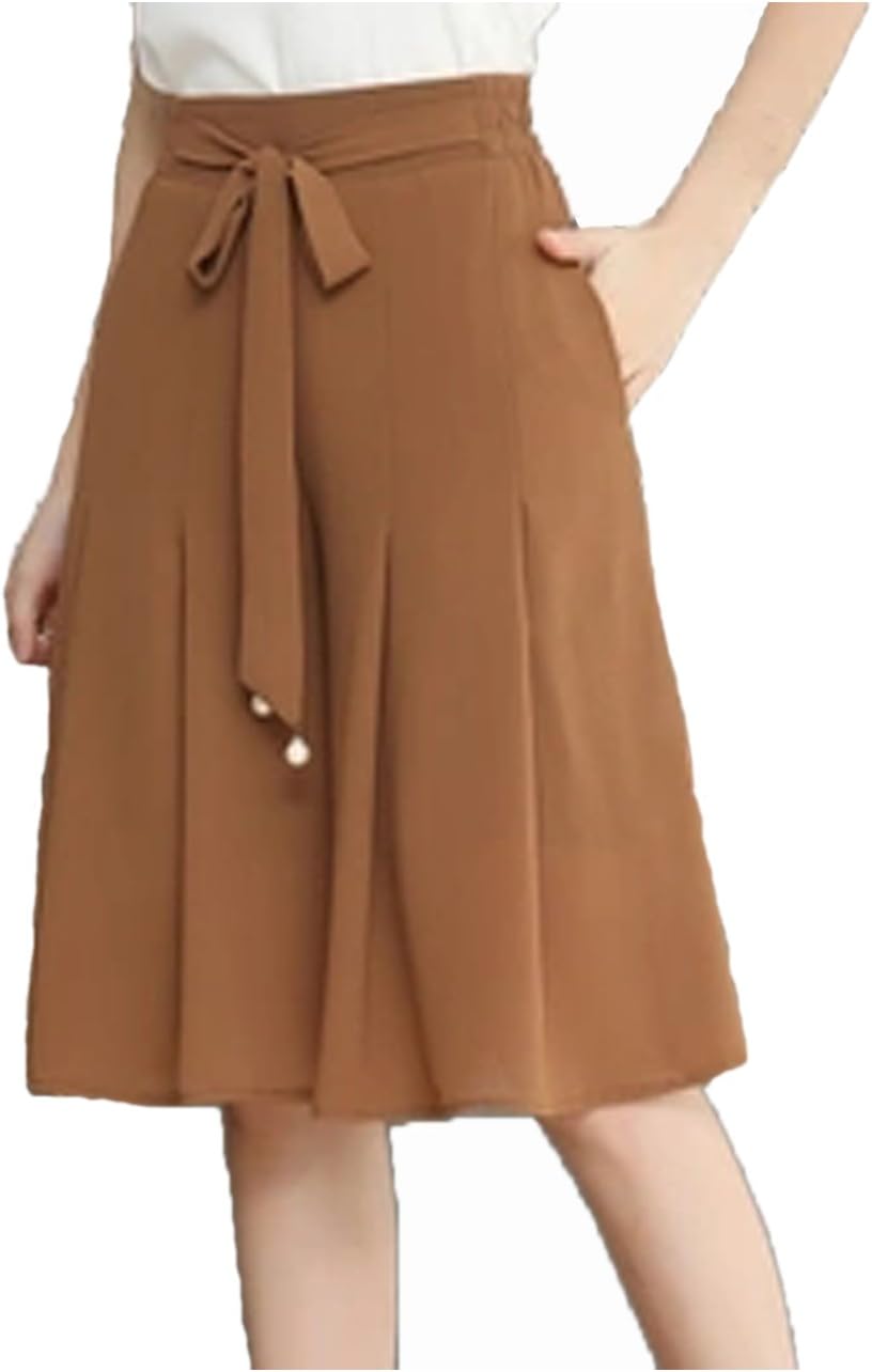 Angel Moon Culotte Skirt, Knee Length, Chiffon, Sheer, Gaucho Pants, Skirts, Ribbon, Pearl, Beautiful