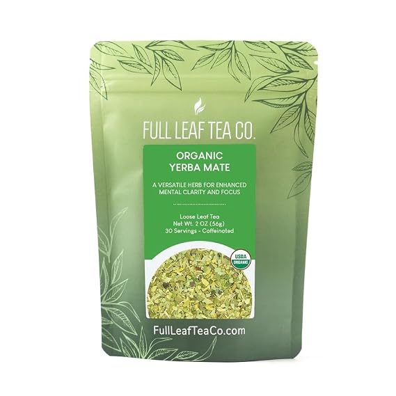 Organic Yerba Mate Loose Leaf Tea - 2 oz Bag (approx. 30 servings) | Full Leaf Tea Co.