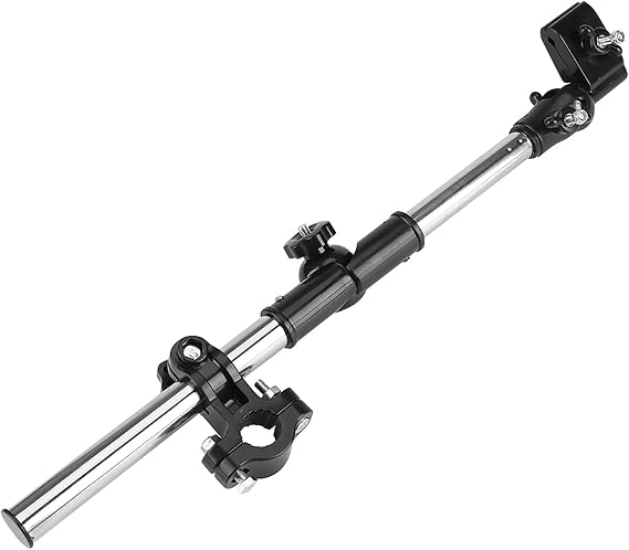 Adjustable Umbrella Mount Stand, Wheelchair Umbrella Holder, 360° Adjustable Stretch Mount Stand Holder for Bicycle Baby Cart Wheelchair Stroller Golf Cart (Black)