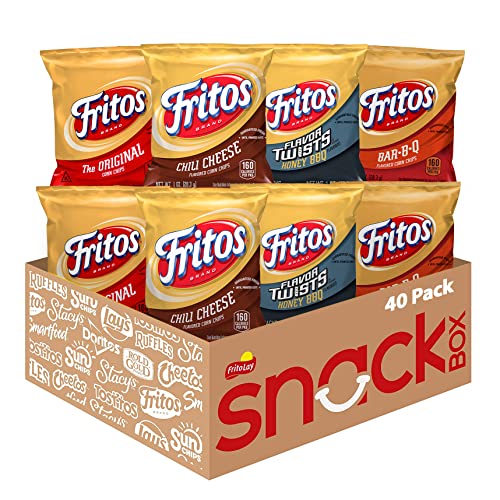 Fritos Corn Chips Variety Pack, Assortment May Vary, 1 Ounce Pack of 40