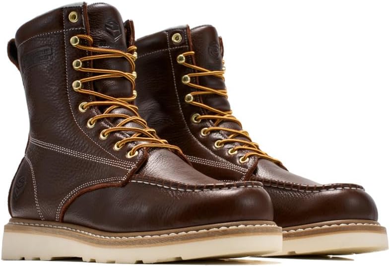 SUREWAY Men's 8 Inch Moc Toe Work Boots