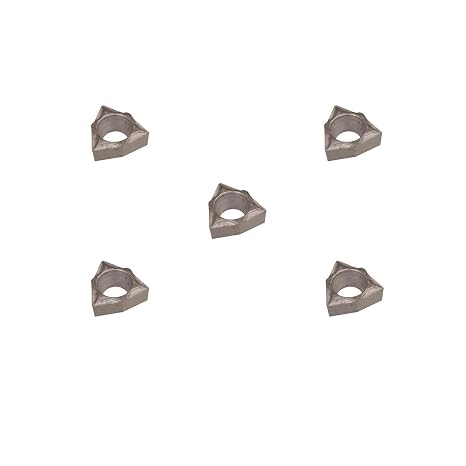 THINBIT 5 Pack MBEIW04D4C MBE Series, 0.004" Radius, Molded Chipbreaker, TiN Coated Carbide Boring Insert for Steel, cast Iron, and Stainless Steel with Interrupted cuts.