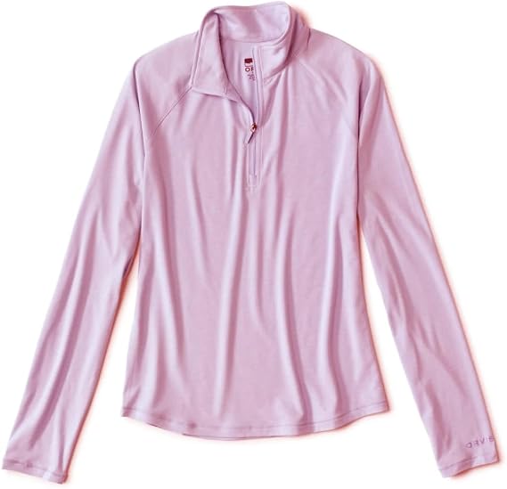 Orvis Womens DriCast 1/4 Zip Performance Shirt Lightweight Breathable Quick-Dry Sun Top