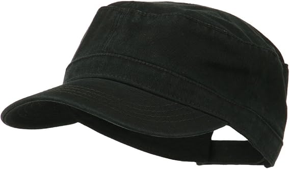 Garment Washed Adjustable Army Cap