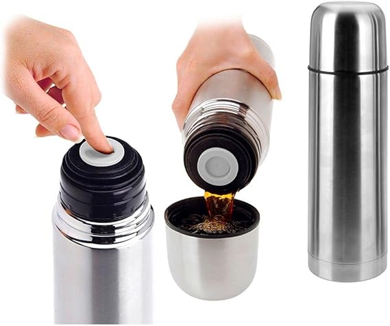 Stainless Steel Vacuum Flask, Hot Insulated, 350ml, 500ml, 750ml and 1 Litre Capacity (500ml)