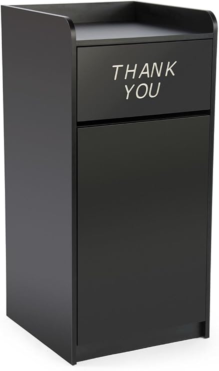 Displays2go 36 Gallon Restaurant Fast Food Trash Bin