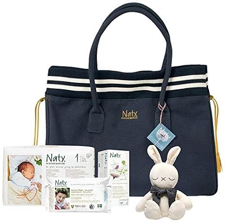 Eco by Naty Diaper Bag, Blue/White