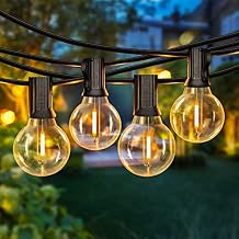 VerRon 50FT LED G40 Globe String Lights, Shatterproof Outdoor Patio String Lights with 502 Dimmable Edison Bulbs, 50 Backyard Hanging Bistro Light Waterproof for Balcony Party Wedding Market Cafe