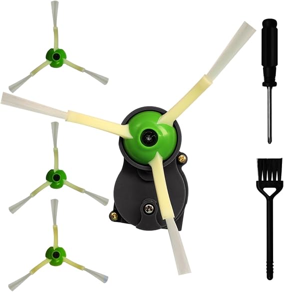 Side Brush Motor Module for iRobot Roomba I&E&J Series i3 i4 i6 i7 i8 E5 E6 E7 j7 7550 3550 3150 5150 6198 7150 Replacement Kit with 3-Pack Brushes and Tools