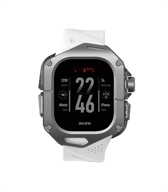 Aulumu A01 Titanium Case with Apple Watch Ultra Band 49MM | Luxury Design | Only for Apple Watch Band Ultra 1/2 49mm | Titanium Case