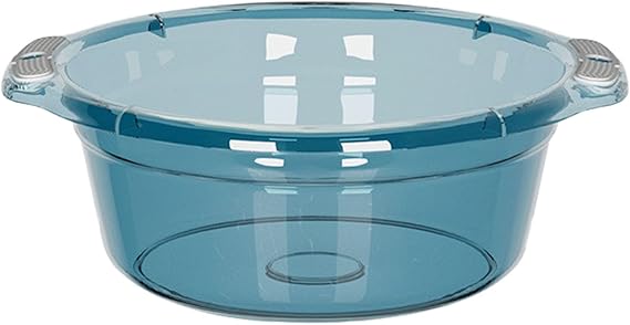 Plastic Basin, Portable Wash Tub with Handles for Kitchen, Bathroom, Laundry Use (M)
