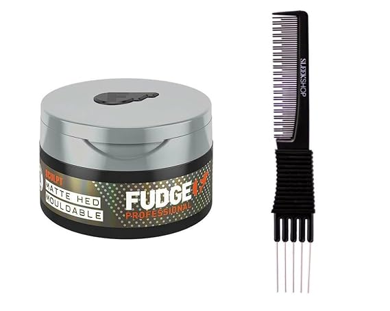 yper Fudge Sculpt Matte Hed Mouldable (2.64 oz) with Teasing Comb Pack of 1