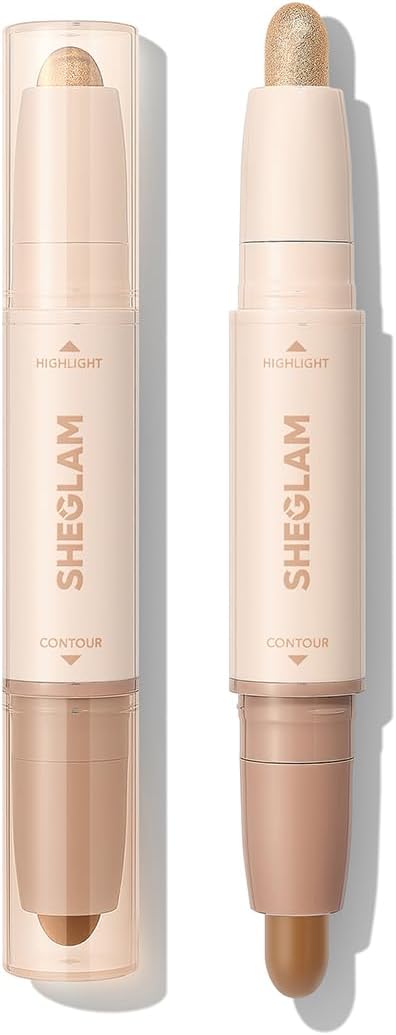 SHEGLAM 2-in-1 Contour & Highlight Stick Cream Waterproof Contour Stick-Warm Honey