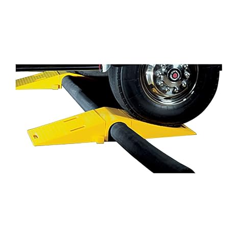 Checkers Industrial Safety Products Diamondback UHB5060 Polyurethane Single Tunnel Modular Cable and Hose Bridge System for 6.5" Lines, Yellow, 60" Length, 16" Width, 8.13" Height