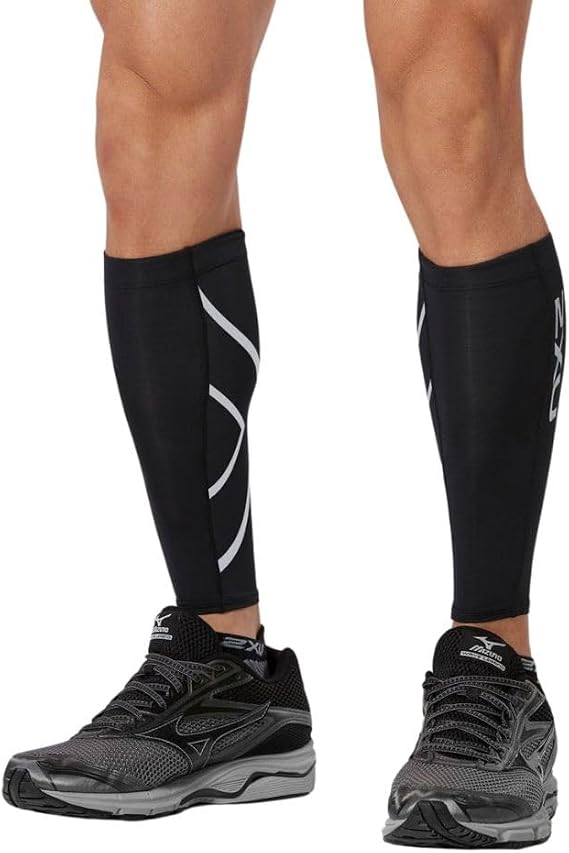 2XU Men's Compression C Guard Leg Cover - Black/Black