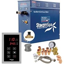 4.5kW Steam Sauna Generator Premium Bundle 240V Steam Generator with Touch Pad Control, Steamheads, Pressure Relief Valve, Built-in Auto Drain and Plumber Quick Install Kit PRT450BN-A