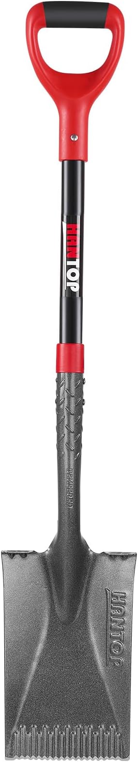 Sharp Blade Spade Shovel Garden Flat Spades for Gardening and Edging | Heavy-Duty Steel Shovel Head,Sturdy Fiberglass Handle,Comfortable Wide Footplate, for Garden Work,43 inches
