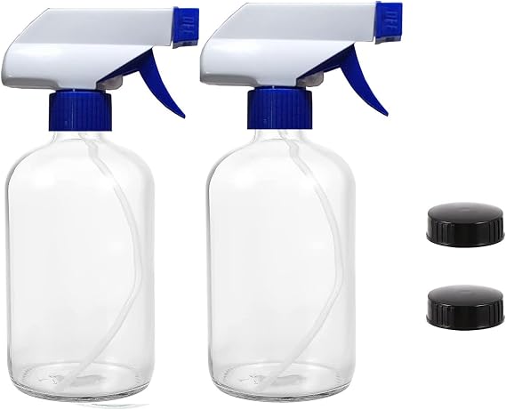 Sampex Empty Whisper Spray plastic Bottle 500ml 2 bottles and 2 caps [chemical Resistant]