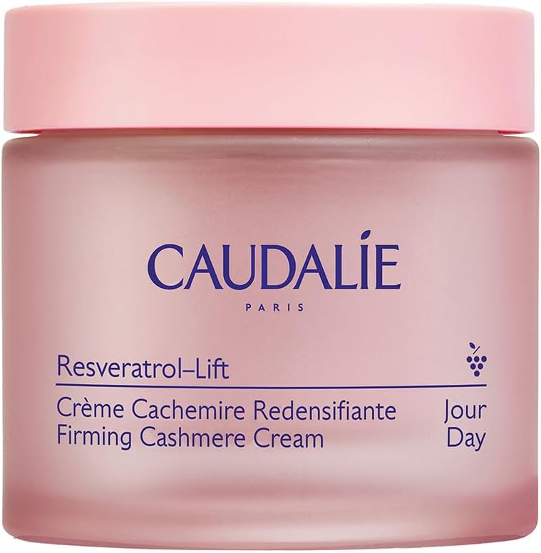 Caudalie Resveratrol Lift Retinol Alternative Firming Cashmere Cream, Anti-Aging Moisturizer with Resveratrol, Hyaluronic Acid & Vegan Collagen, Refillable Jar 50ml