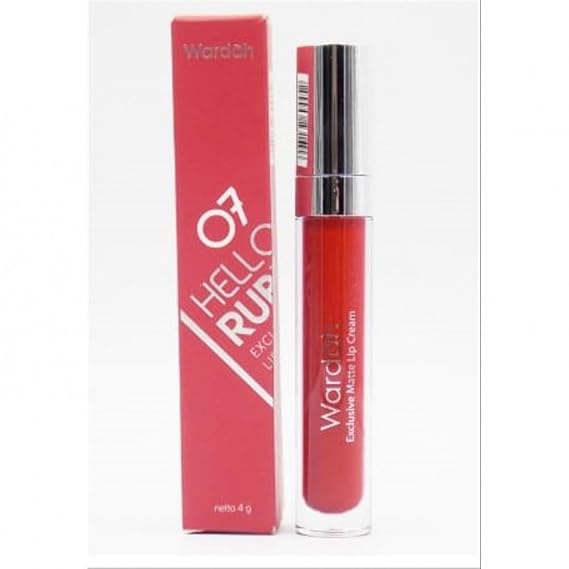 WARDAH Matte Lip Cream (07 Hello Ruby), 4 gram