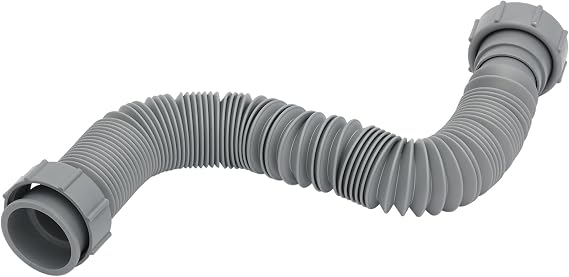 Flexible Sink Drain Pipe 1-1/2'' Adjustable Kitchen Sink Drain Expandable Tubular Drain Tubing Pipe Undersink Universal Pipe Sink Drain Kit for Kitchen, Bathroom and Restroom
