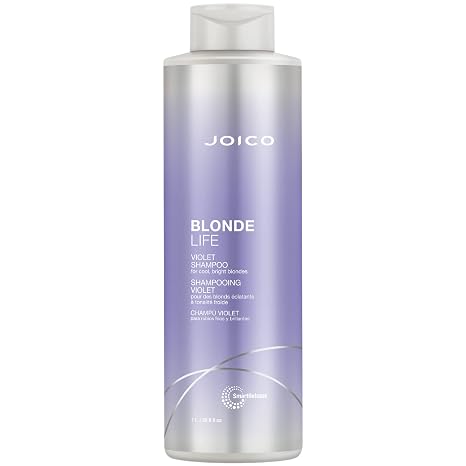 Joico Blonde Life Violet Shampoo | For Cool & Bright Blonde Hair | Neutralize Brassy Tones | Banish Yellow Tones | Boost Shine | Sulfate Free | With Monoi & Tamanu Oil