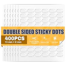 400PC Double Sided Sticky Dots Removable, Clear Museum Putty & Wall Safe Tape for Balloons, Photos, Crafts, Posters - Reusable Adhesive Dots (Round) (Rectangle)