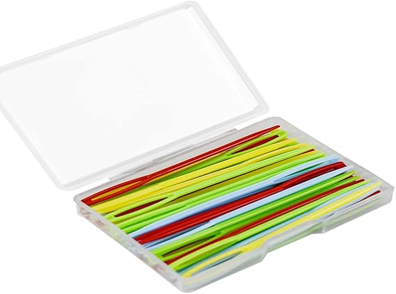 48pcs 2.7 "Large Eye Plastic Sewing Needles Yarn Needles
