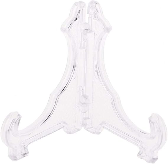 1pc Clear Plastic Easels Plate Holders Display Dish Rack Picture Frame Photo Book Holder Display Stand Stander