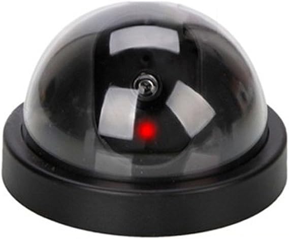 Etopars Black Dome Fake Dummy Security CCTV Camera Waterproof IR LED Flashing Red Light Outdoor Indoor Surveillance